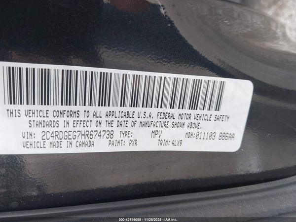 2017 DODGE GRAND CARAVAN GT