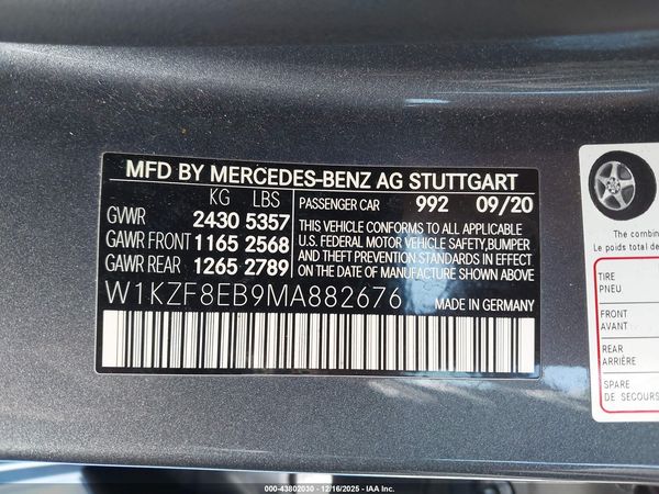 2021 MERCEDES-BENZ E 350 4MATIC