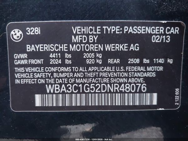 2013 BMW 328I SA