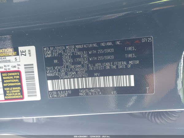 2025 TOYOTA GRAND HIGHLANDER PLATINUM