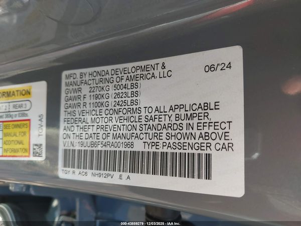 2024 ACURA TLX A-SPEC PACKAGE