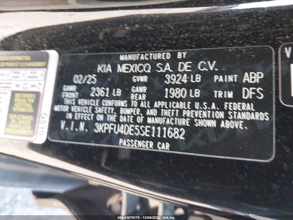 2025 KIA K4 EX