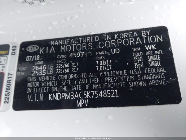 2019 KIA SPORTAGE LX