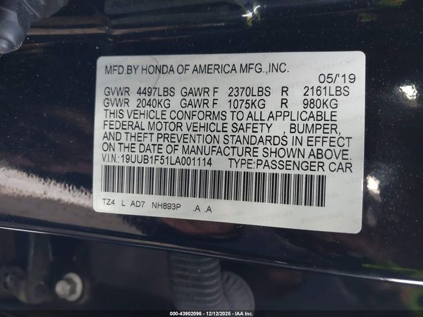 2020 ACURA TLX TECH PACKAGE