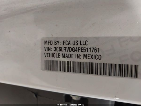 2023 RAM PROMASTER 2500 HIGH ROOF 159 WB