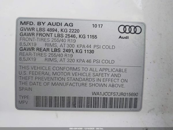 2018 AUDI Q3