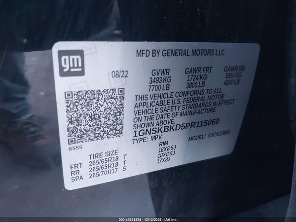 2023 CHEVROLET SUBURBAN 4WD LS — I9