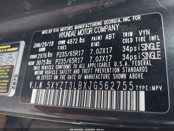 2018 HYUNDAI SANTA FE SPORT 2.4L