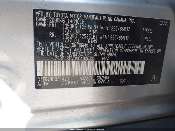 2021 TOYOTA RAV4 XLE