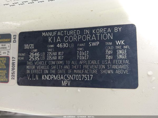 2022 KIA SPORTAGE LX