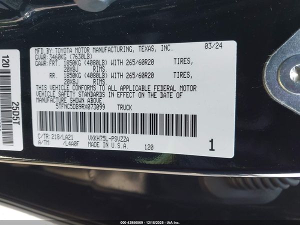 2024 TOYOTA TUNDRA HYBRID PLATINUM 4WD