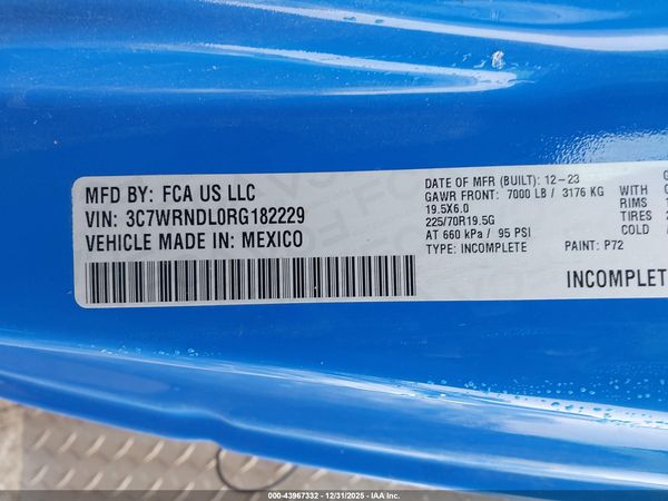 2024 RAM 5500 CHASSIS TRADESMAN/SLT
