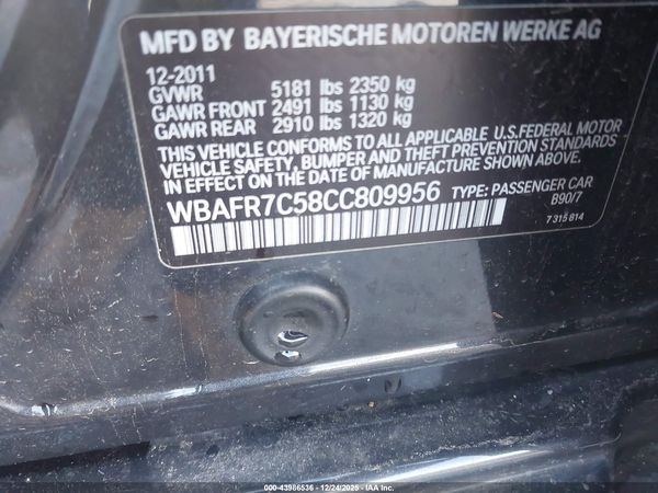2012 BMW 535I