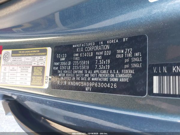 2023 KIA CARNIVAL MPV EX