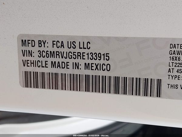 2024 RAM PROMASTER 3500 — I9