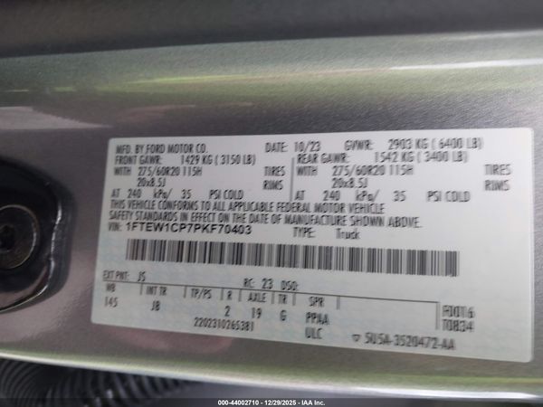 2023 FORD F-150 XL