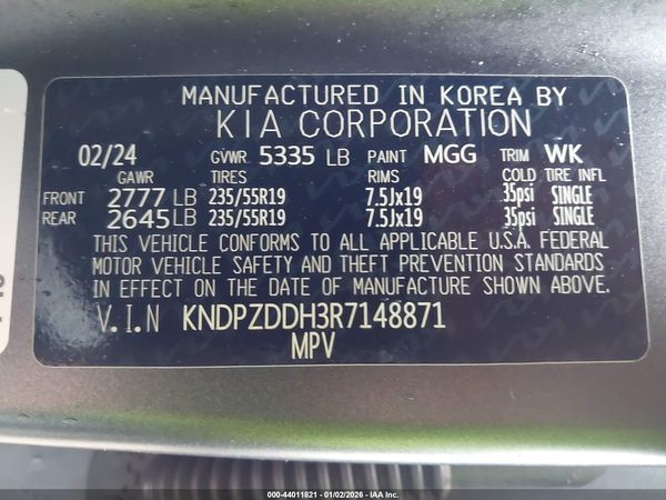 2024 KIA SPORTAGE PLUG-IN HYBRID X-LINE PRESTIGE