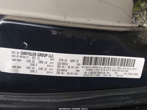 2013 DODGE GRAND CARAVAN SE