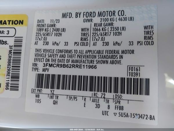 2024 FORD BRONCO SPORT BIG BEND — I9