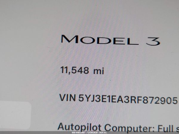 2024 TESLA MODEL 3