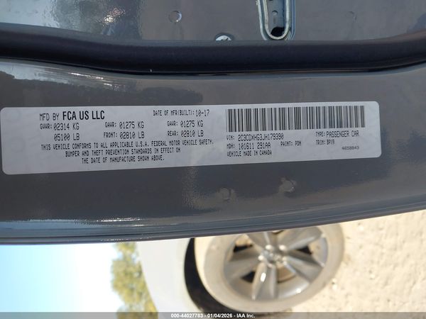 2018 DODGE CHARGER SXT PLUS RWD