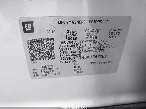 2019 CADILLAC XT5 PREMIUM LUXURY
