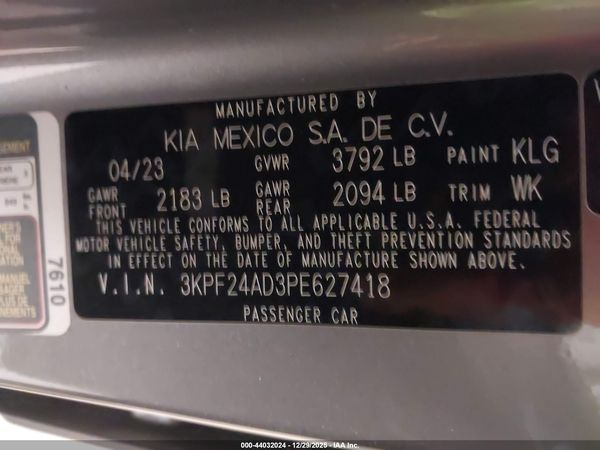 2023 KIA FORTE LXS