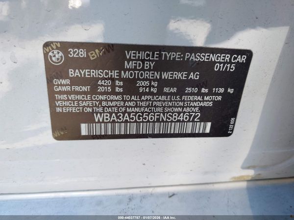 2015 BMW 328I SA