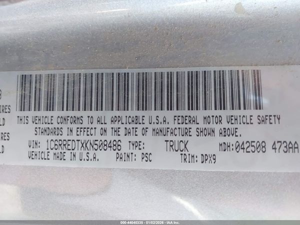 2019 RAM 1500 LARAMIE  4X2 6'4 BOX