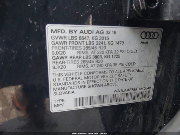 2019 AUDI Q7 55 PREMIUM