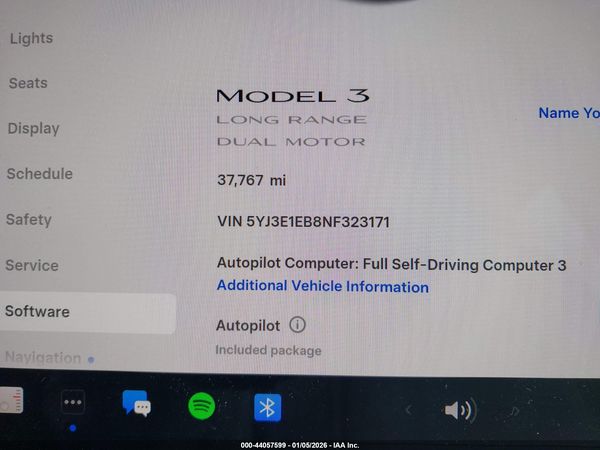 2022 TESLA MODEL 3