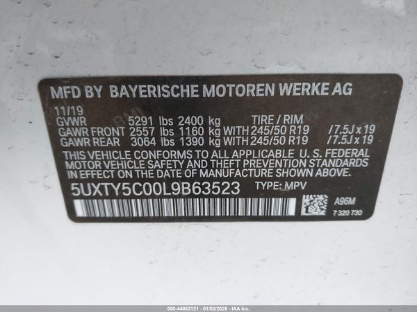 2020 BMW X3 XDRIVE30I