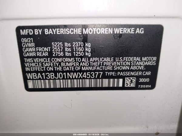2022 BMW 530 I XDRIVE