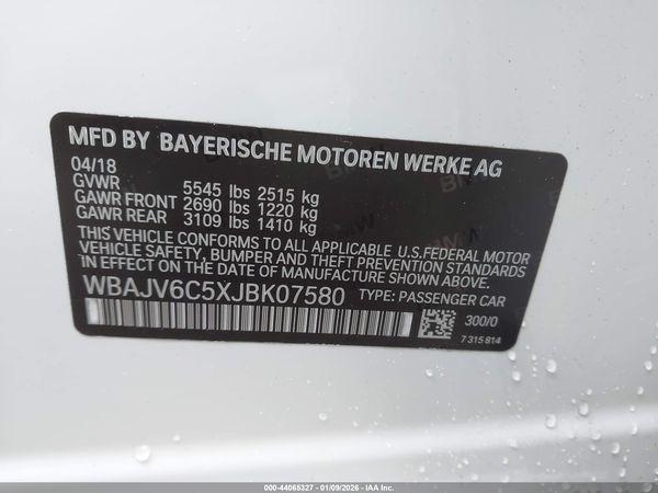 2018 BMW 640I GRAN TURISMO XDRIVE