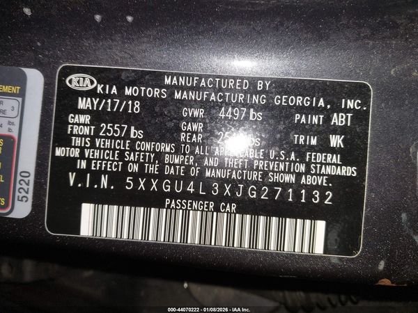 2018 KIA OPTIMA EX