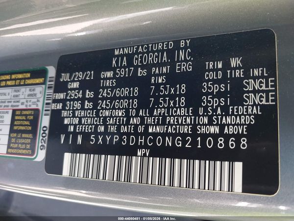 2022 KIA TELLURIDE EX
