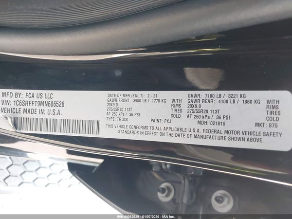 2021 RAM 1500 BIG HORN  4X4 5'7 BOX