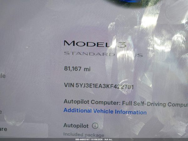 2019 TESLA MODEL 3