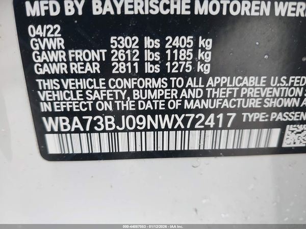 2022 BMW 540 I XDRIVE
