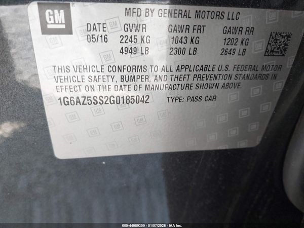 2016 CADILLAC CTS PREMIUM COLLECTION