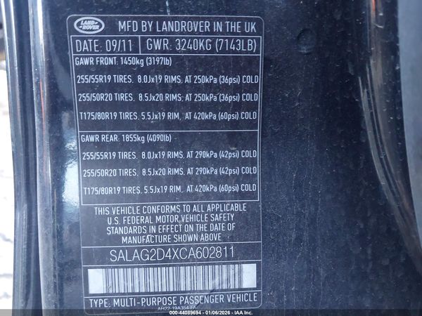 2012 LAND ROVER LR4 HSE
