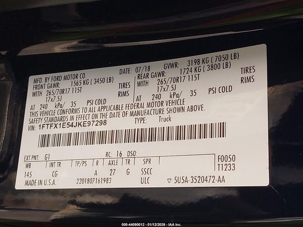 2018 FORD F-150 XL