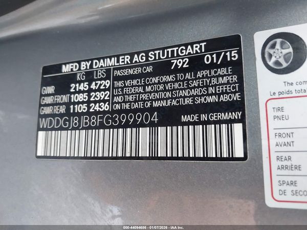 2015 MERCEDES-BENZ C 350 SPORT 4MATIC