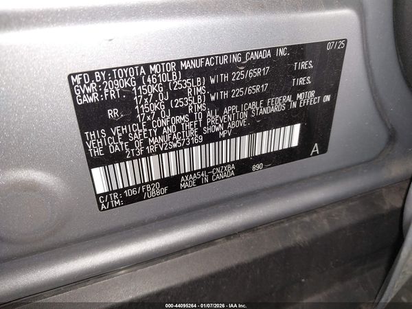 2025 TOYOTA RAV4 LE