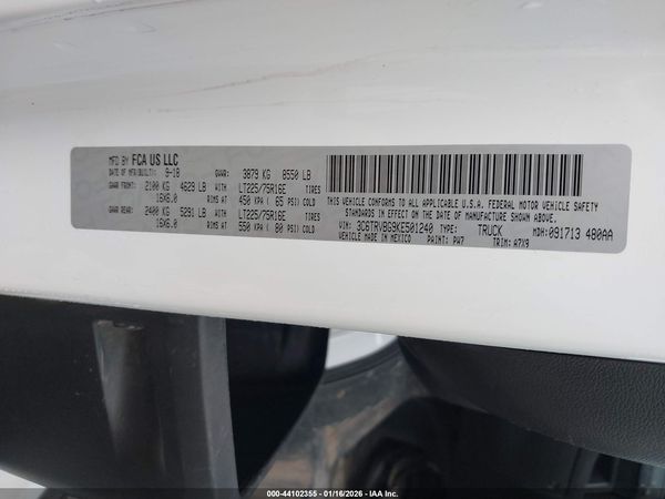 2019 RAM PROMASTER 1500 HIGH ROOF 136 WB