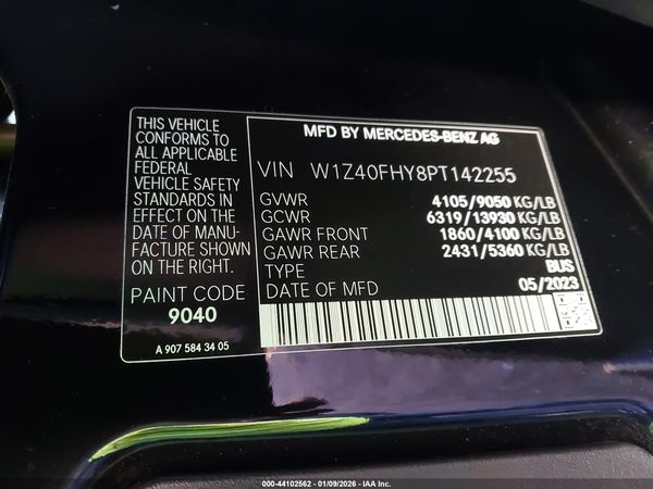 2023 MERCEDES-BENZ SPRINTER 2500 STANDARD ROOF 4-CYL GAS