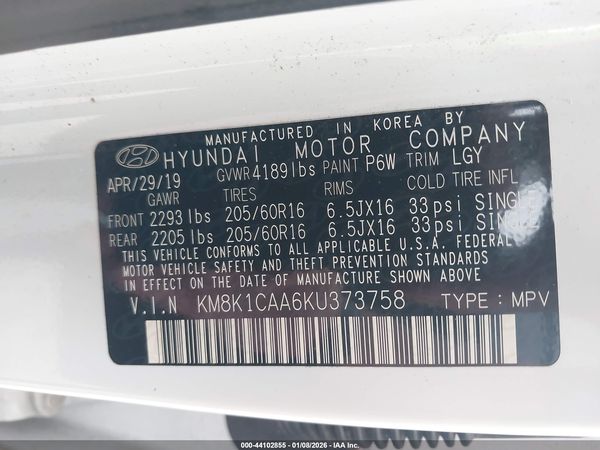 2019 HYUNDAI KONA SE