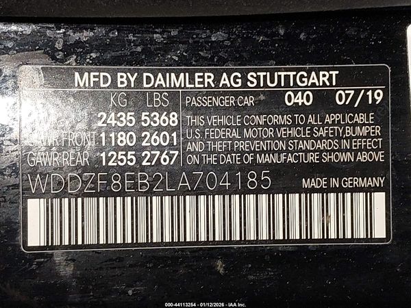 2020 MERCEDES-BENZ E 350 4MATIC
