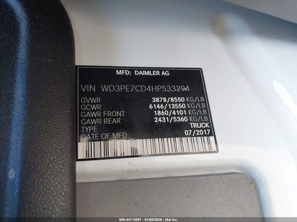 2017 MERCEDES-BENZ SPRINTER 2500 STANDARD ROOF V6