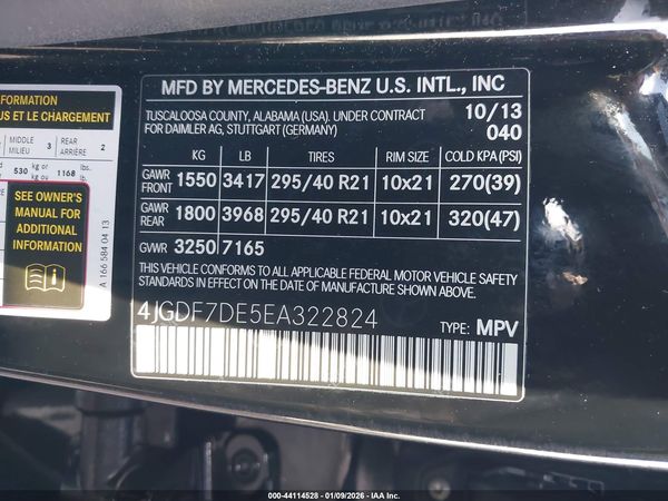 2014 MERCEDES-BENZ GL 550 4MATIC